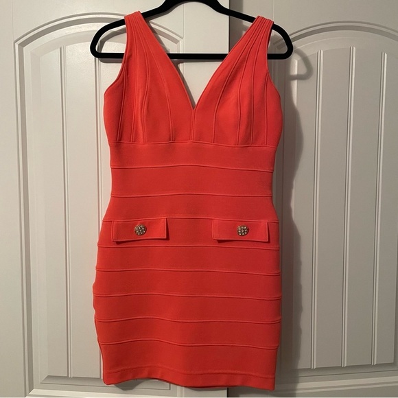 Vintage Etoile Coral 2 Piece Set Dress and Crop Jacket - Picture 4 of 16